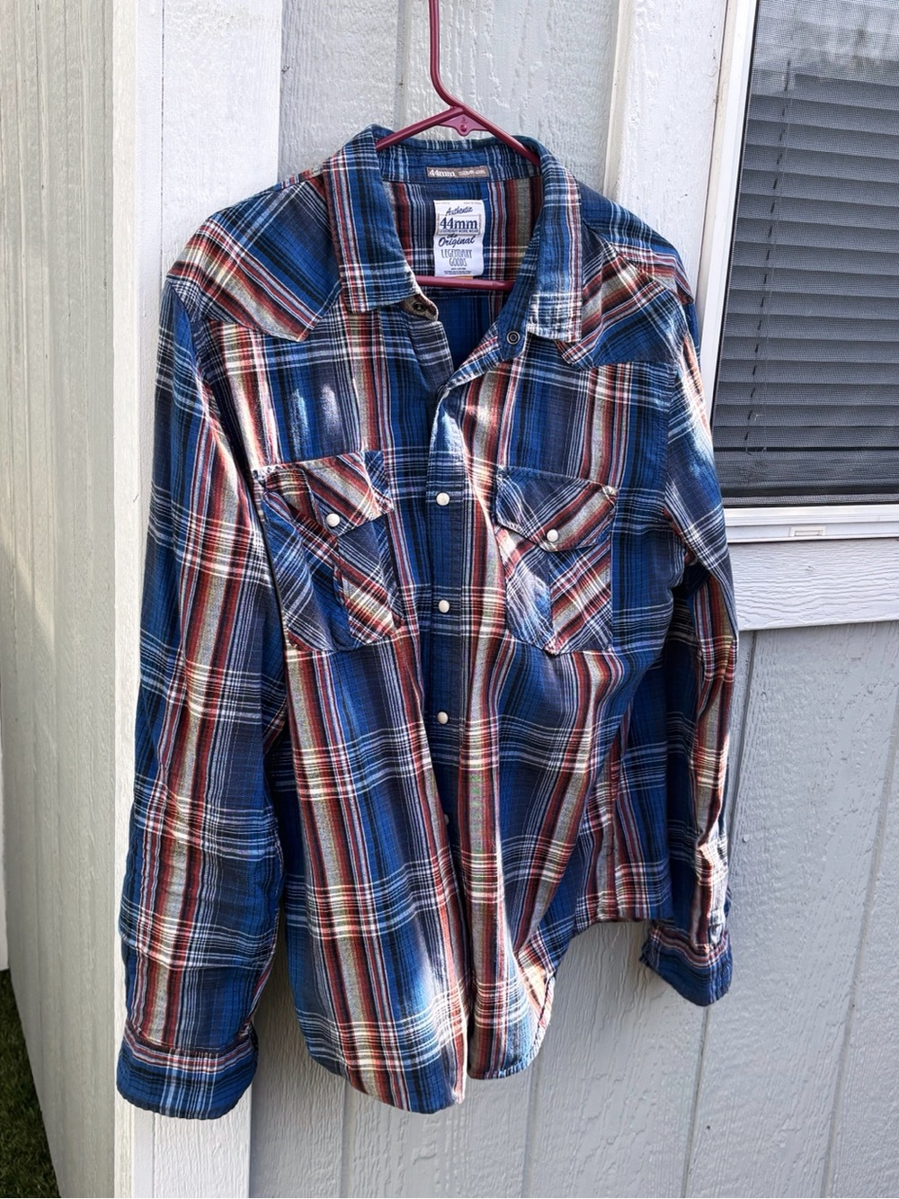 44mm Legendary Goods Blue & Red Plaid Work Shirt